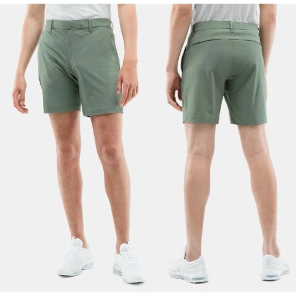Fabletics The Only Shorts 4-Way Stretch Activewear Smoke Green Size Large